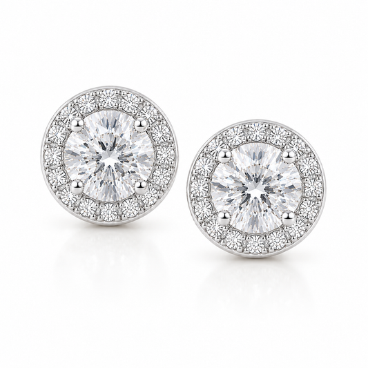Classic Halo Stud Earrings