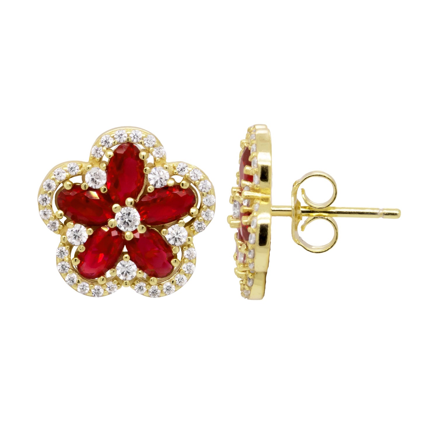 Inner Color Floral Studs