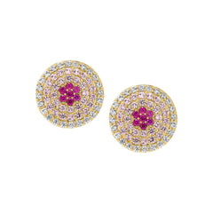 Ombre Circle Stud Earring