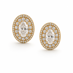 Oval Pave Studs