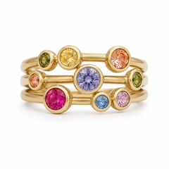 Multicolor Bezel Ring