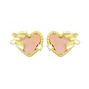 Unique Heart Butterfly Studs
