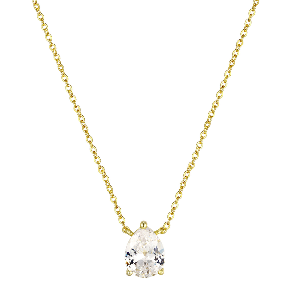Teardrop Solitaire Pendant