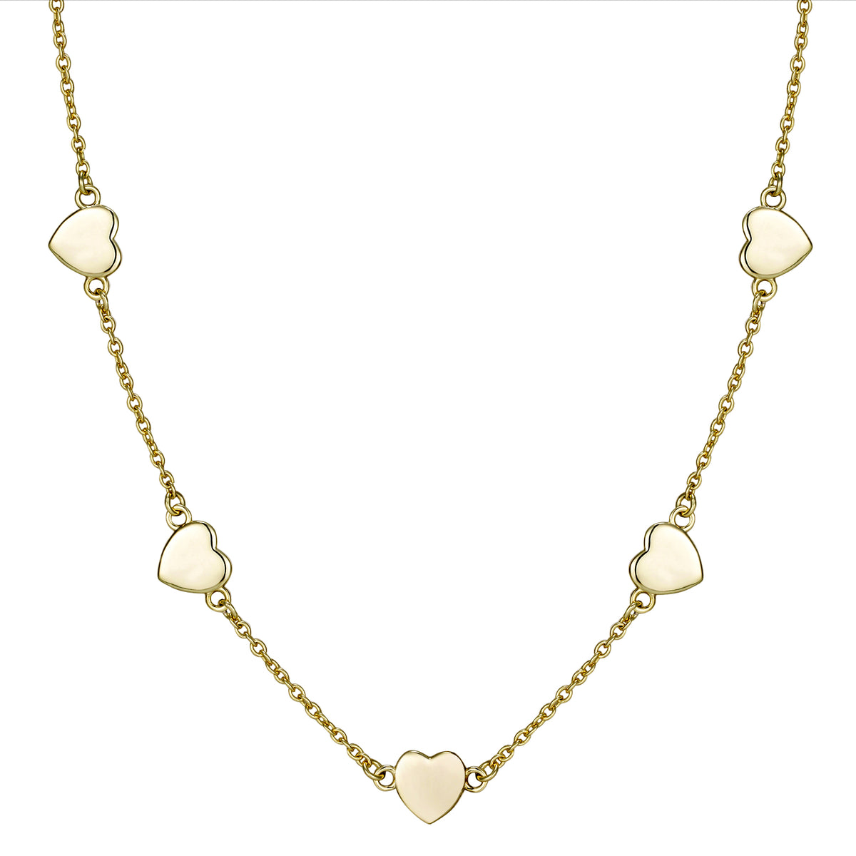 Gold Shiny Heart Necklace
