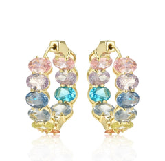 Oval Shaped Colored Hoops
