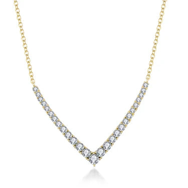 Graduated V Bar Necklace