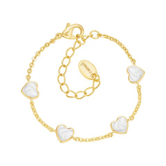 Swirly Enamel Heart Kids Bracelet