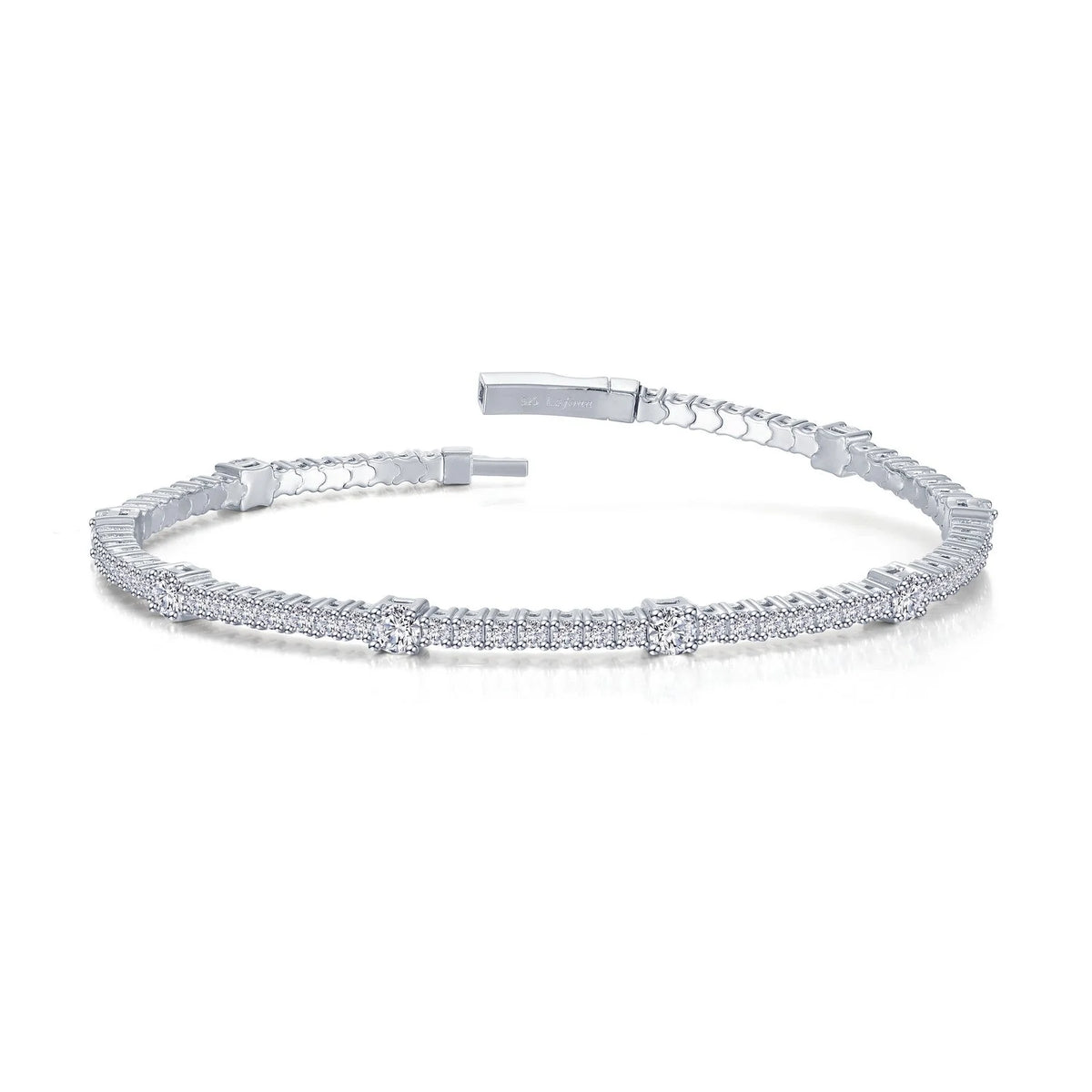 Round Station Flexible Tennis Bracelet