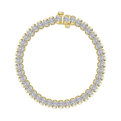 Aria Half- Bezel Tennis Bracelet