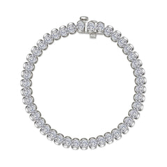 Aria Half- Bezel Tennis Bracelet