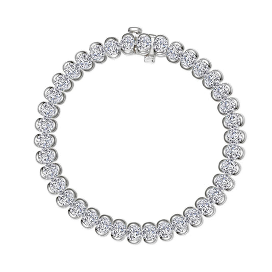 Aria Half- Bezel Tennis Bracelet
