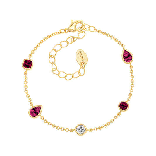 Bezel-set Trio Bracelet