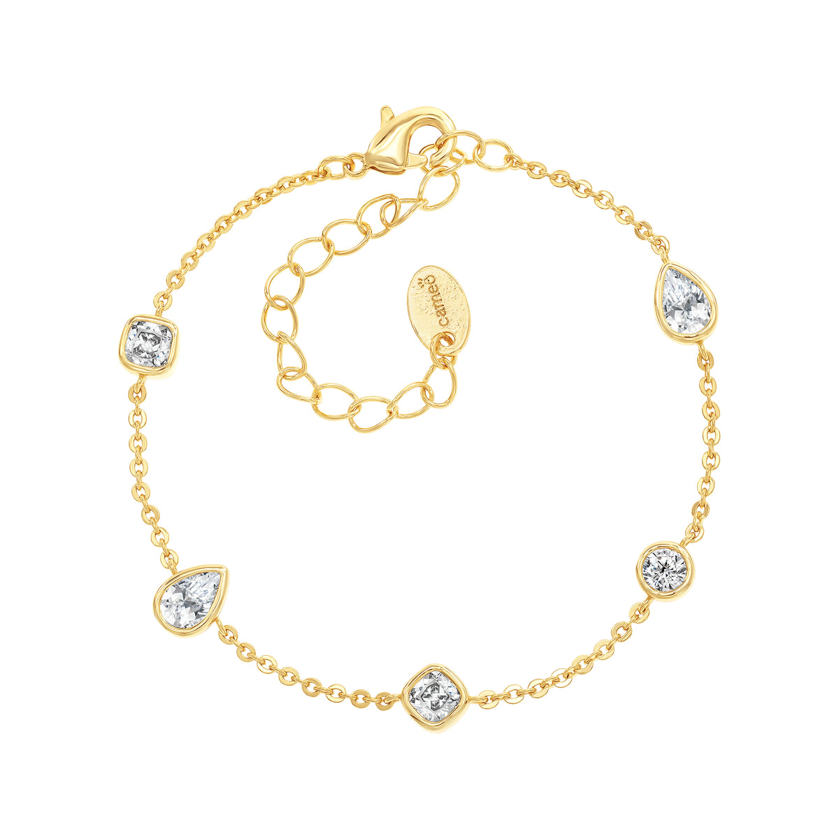 Bezel-set Trio Bracelet