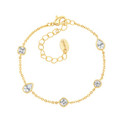 Bezel-set Trio Bracelet