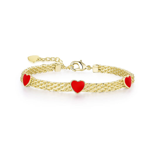 Gold Pop Of Heart Bracelet