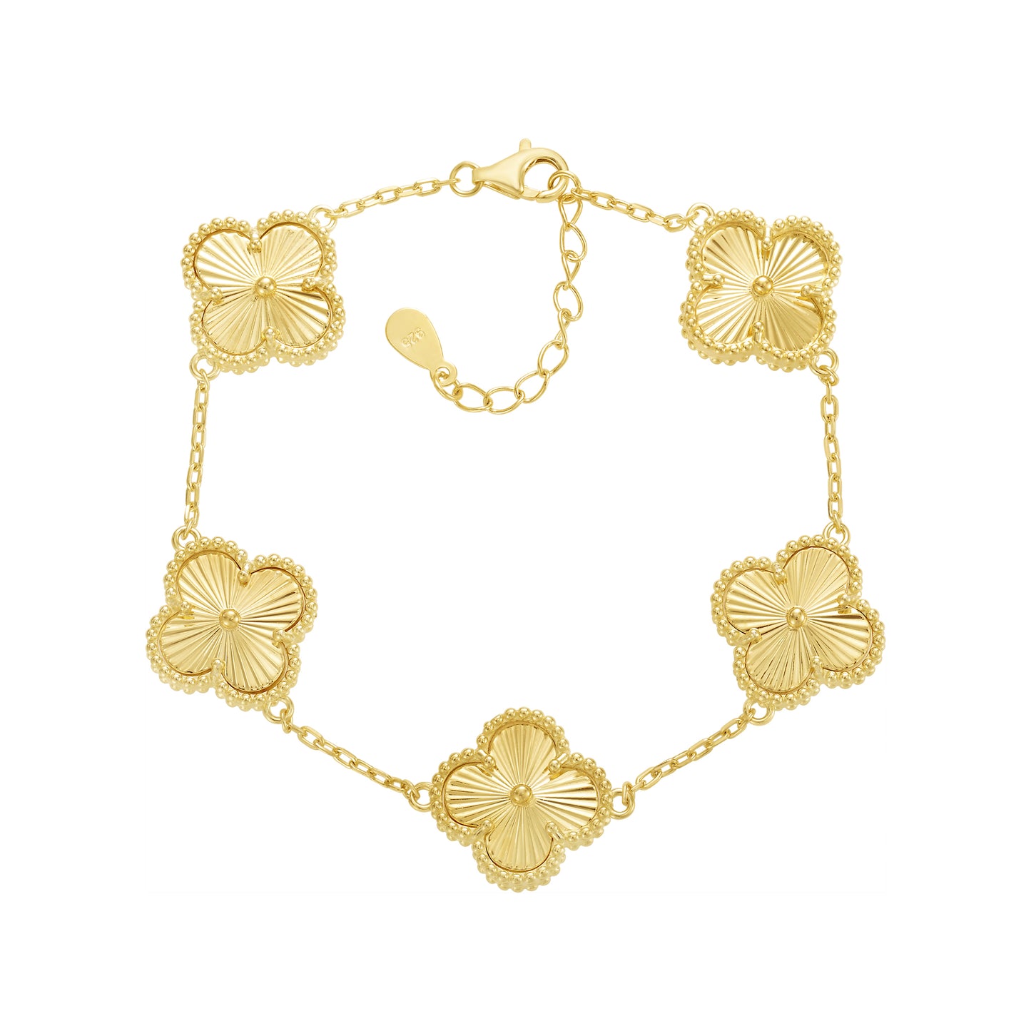Gold Matt Shine Clover Bracelet