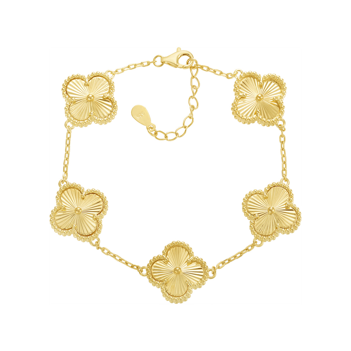 Gold Matt Shine Clover Bracelet