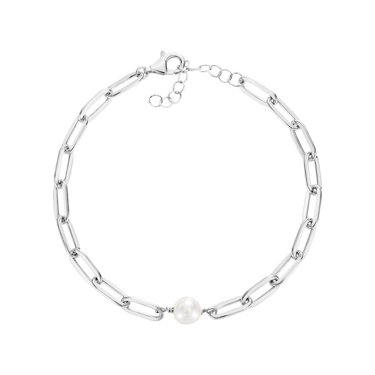 Middle Pearl Link Bracelet