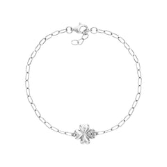 Floral Heart Link Bracelet
