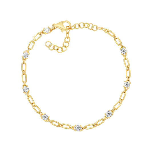 Dainty Link Stone Pop Bracelet