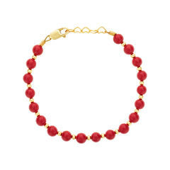 Red Gold Ball Bracelet