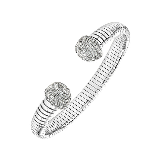 Ribbed Open Bangle