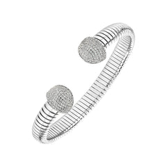 Ribbed Open Bangle