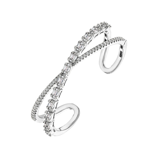 Overlap Baguette Bangle