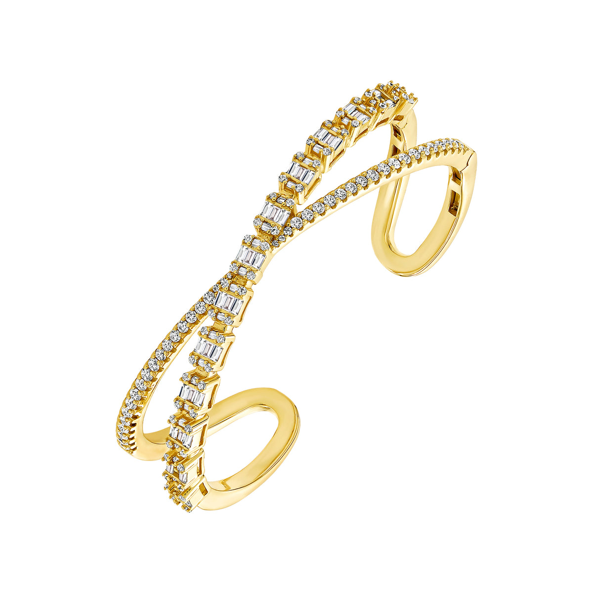 Overlap Baguette Bangle