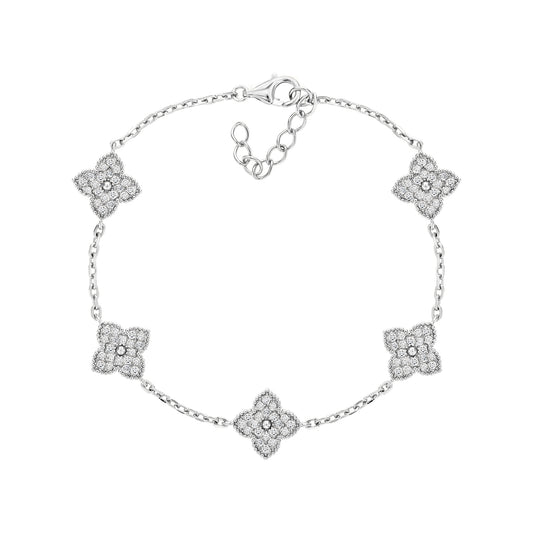 Floral Pave Bracelet
