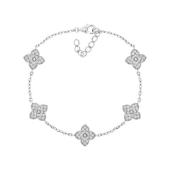 Floral Pave Bracelet