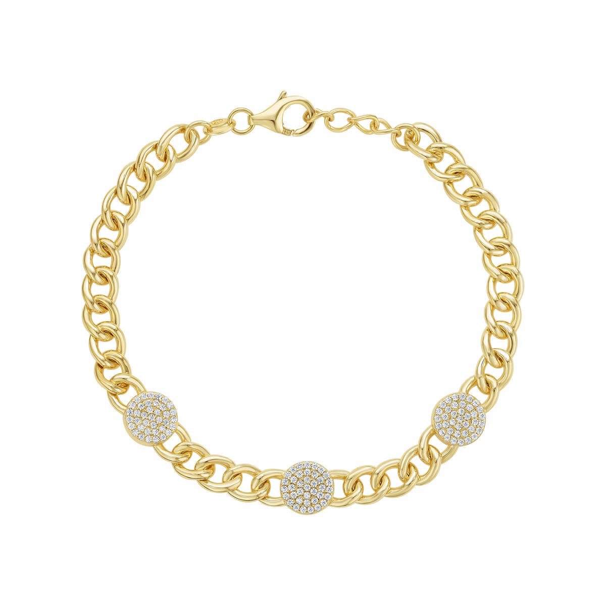 Statement Round Disc Bracelet