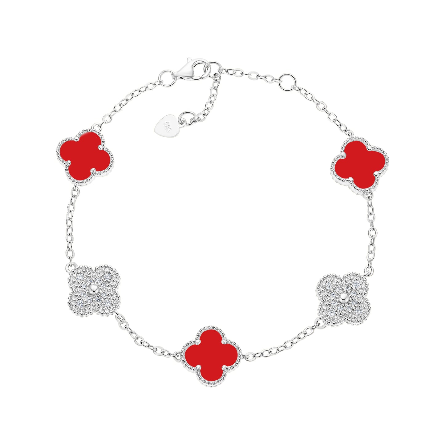 Small Pave Clover Bracelet