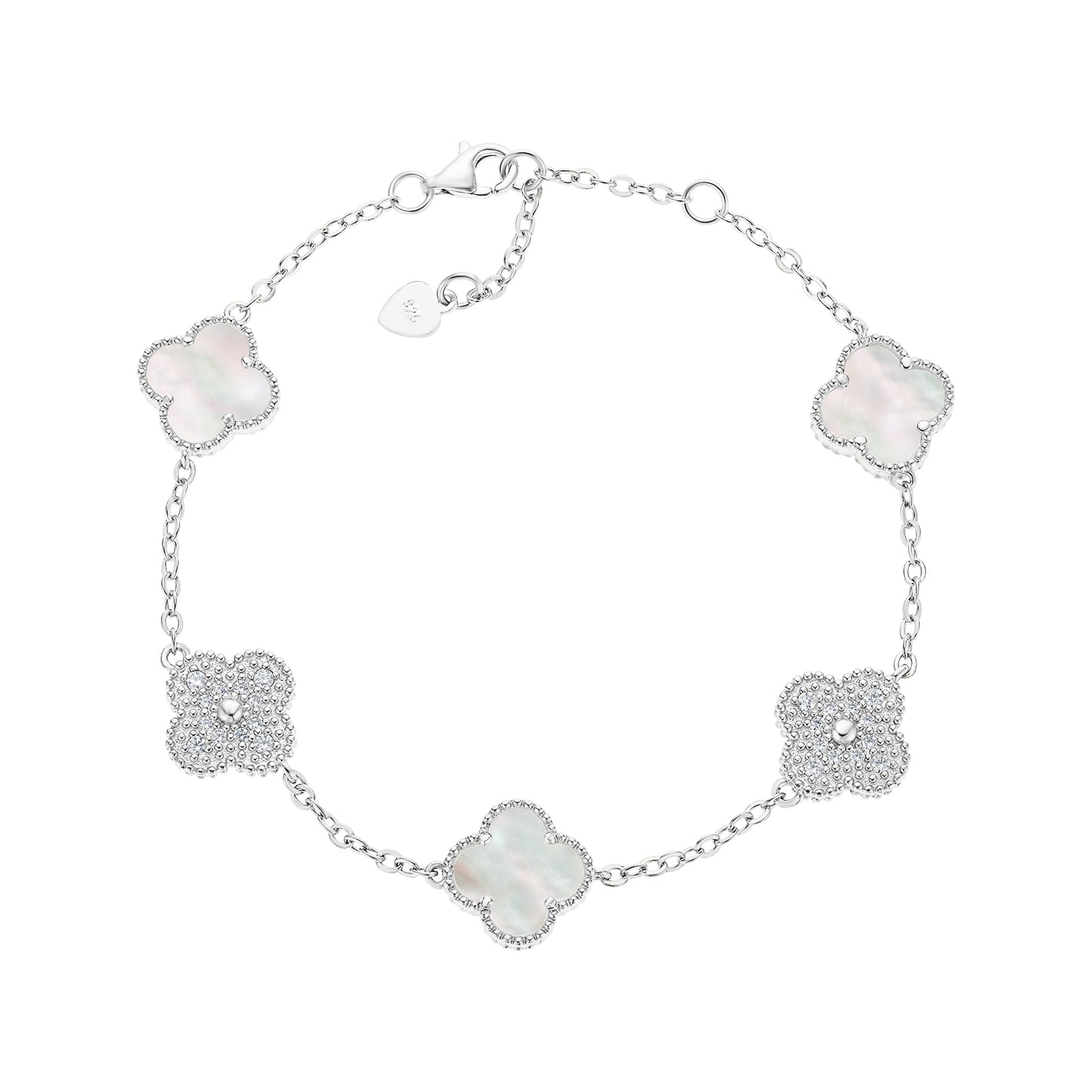 Small Pave Clover Bracelet