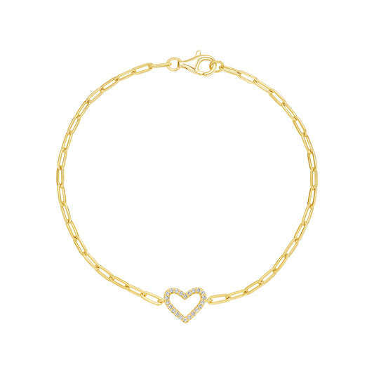 Open Mini Heart Bracelet