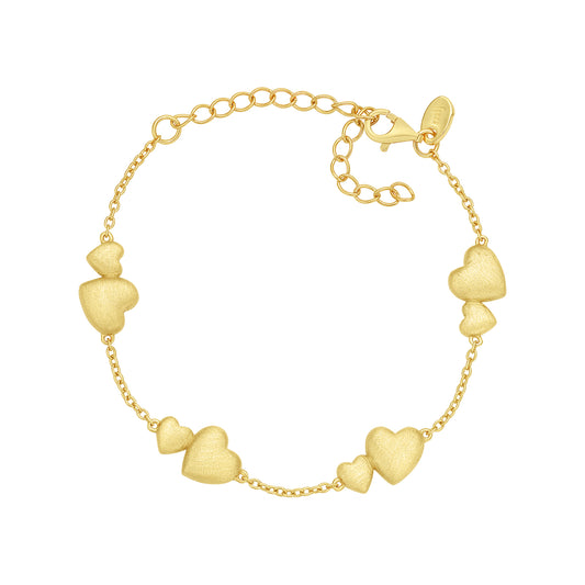 Double Matt Heart Bracelet