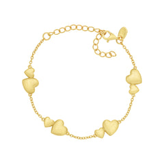 Double Matt Heart Bracelet