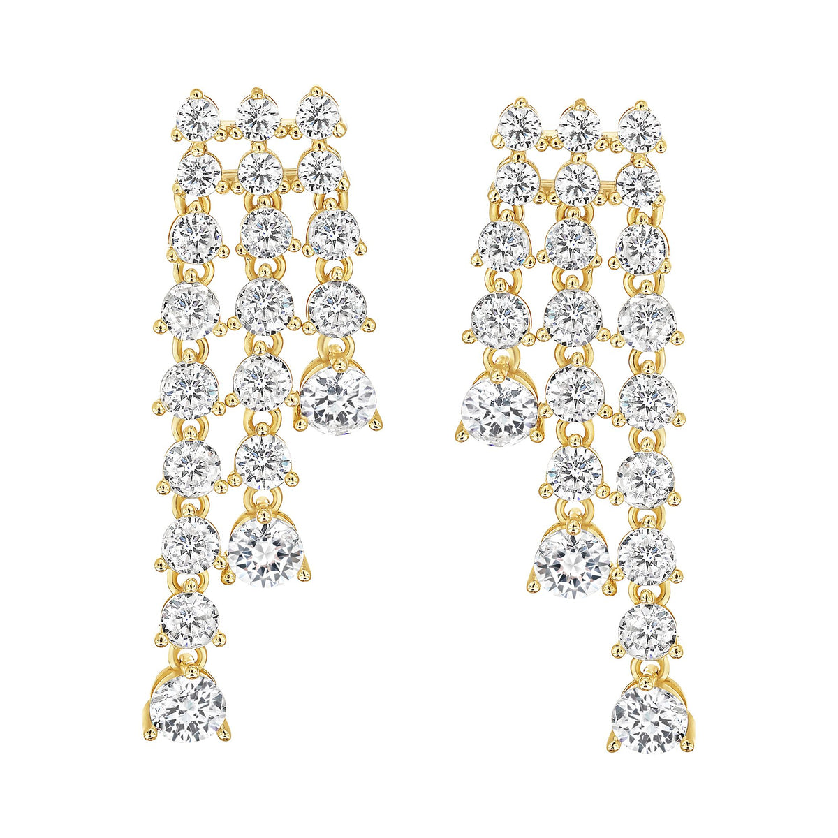 Triple Drop Graduating Earrings