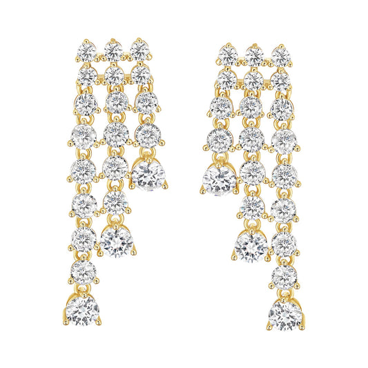 Triple Drop Graduating Earrings