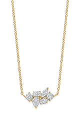 Multishape Cluster Bar Necklace
