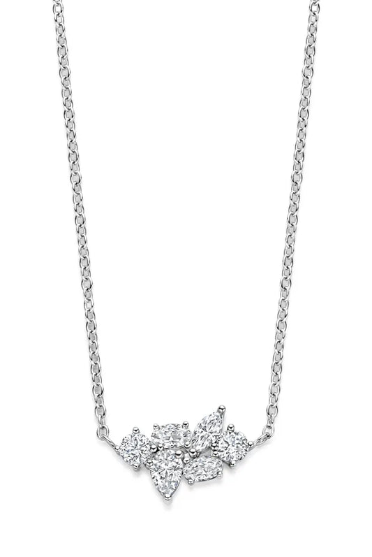 Multishape Cluster Bar Necklace
