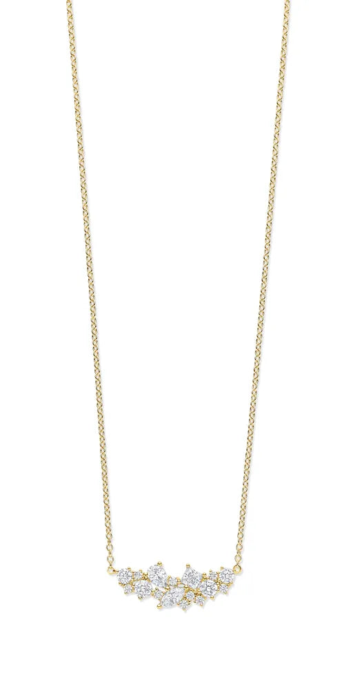 Multishape Bar Curve Necklace