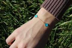 Enamel Clover Bracelet