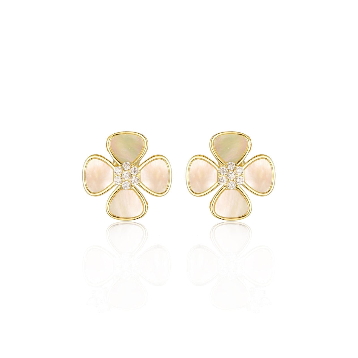 Oversized Mother Of Pearl Studs