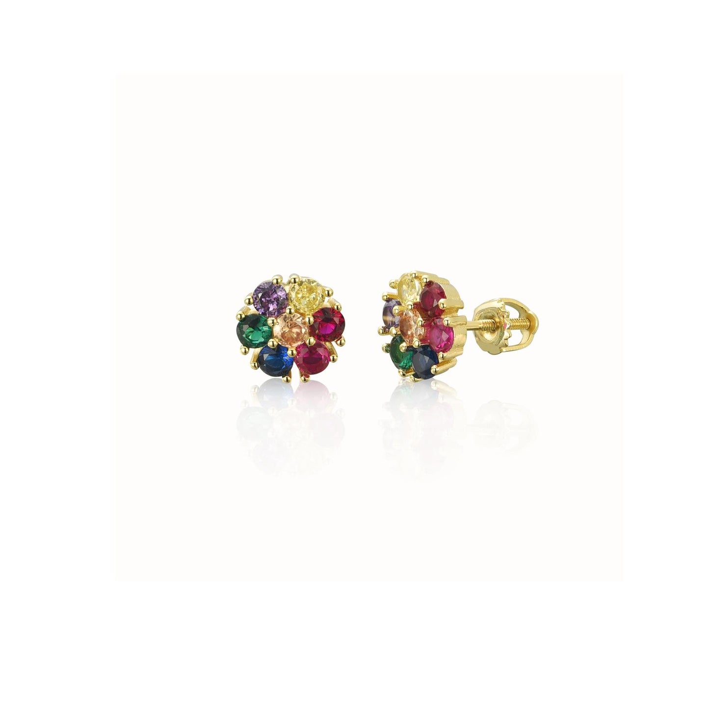 Multicolor Floral Studs