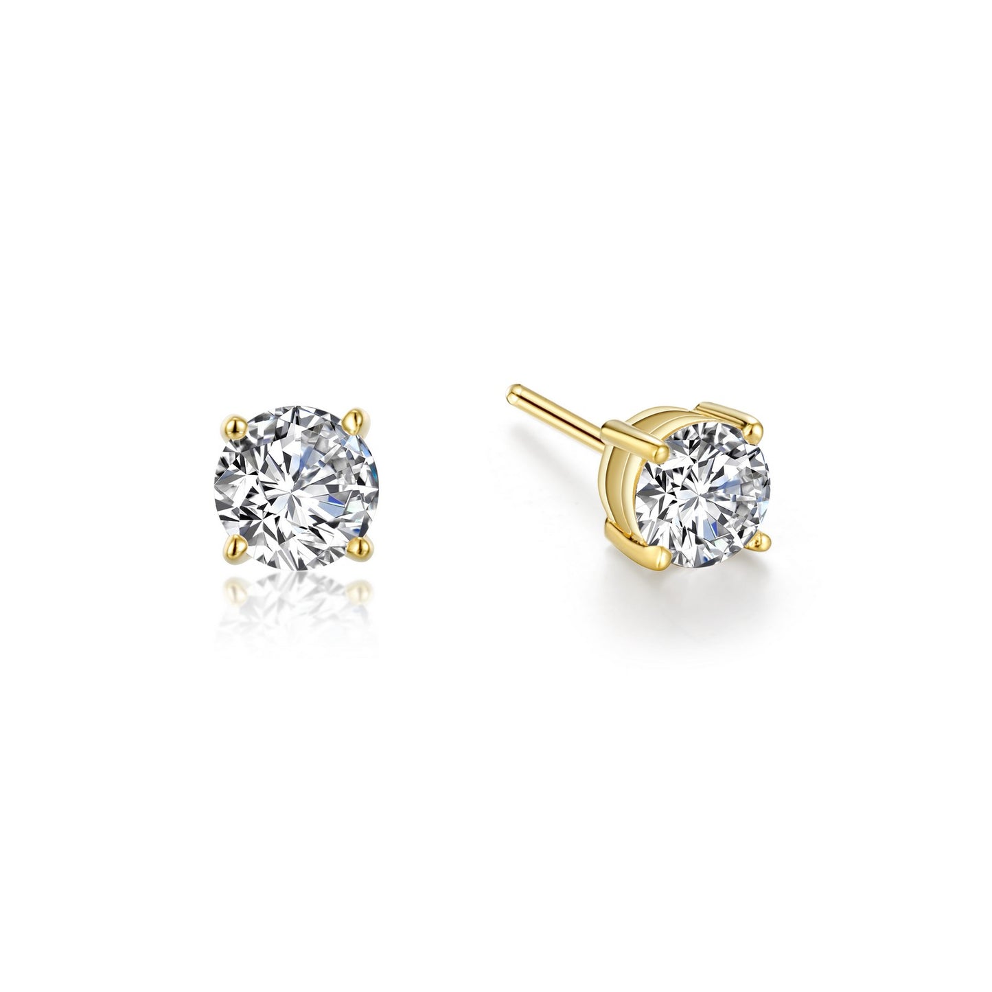 4 Prong Solitaire Stud Earrings