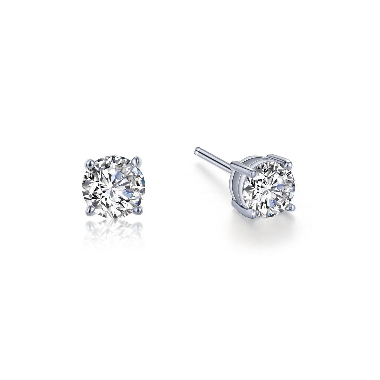 4 Prong Solitaire Stud Earrings