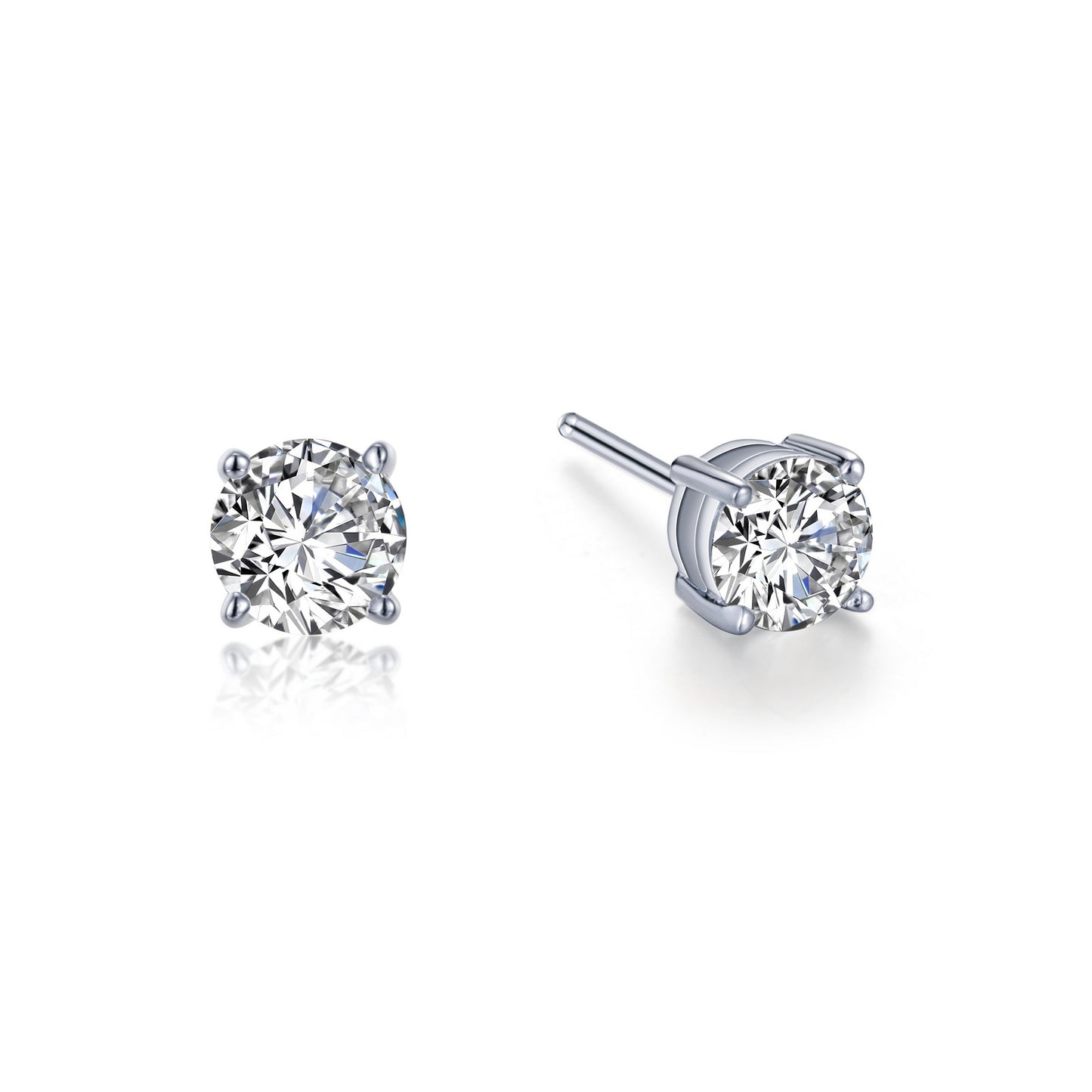 4 Prong Solitaire Stud Earrings