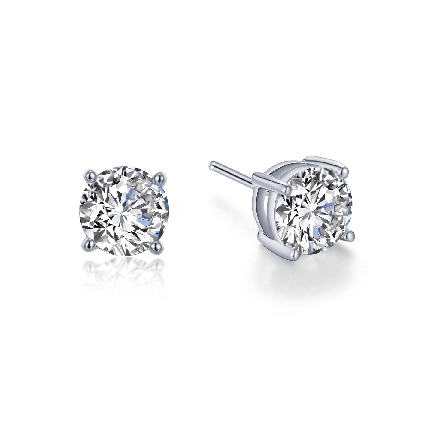 4 Prong Solitaire Stud Earrings