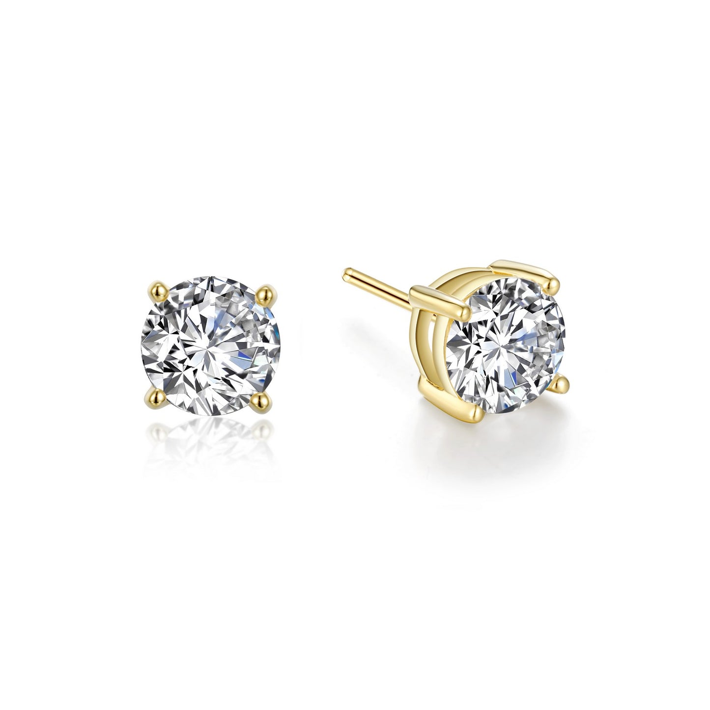 4 Prong Solitaire Stud Earrings